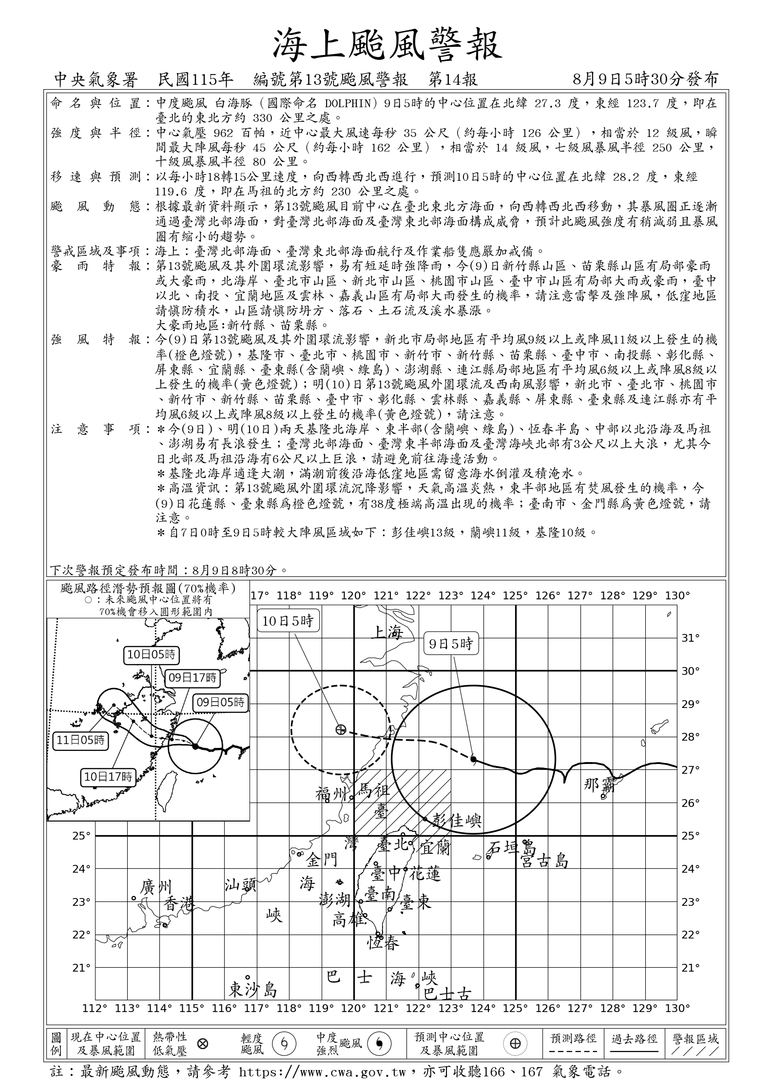 颱風警報單