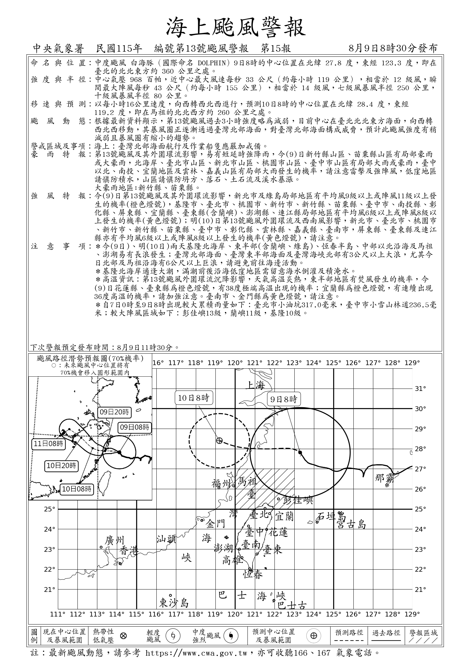 颱風警報單