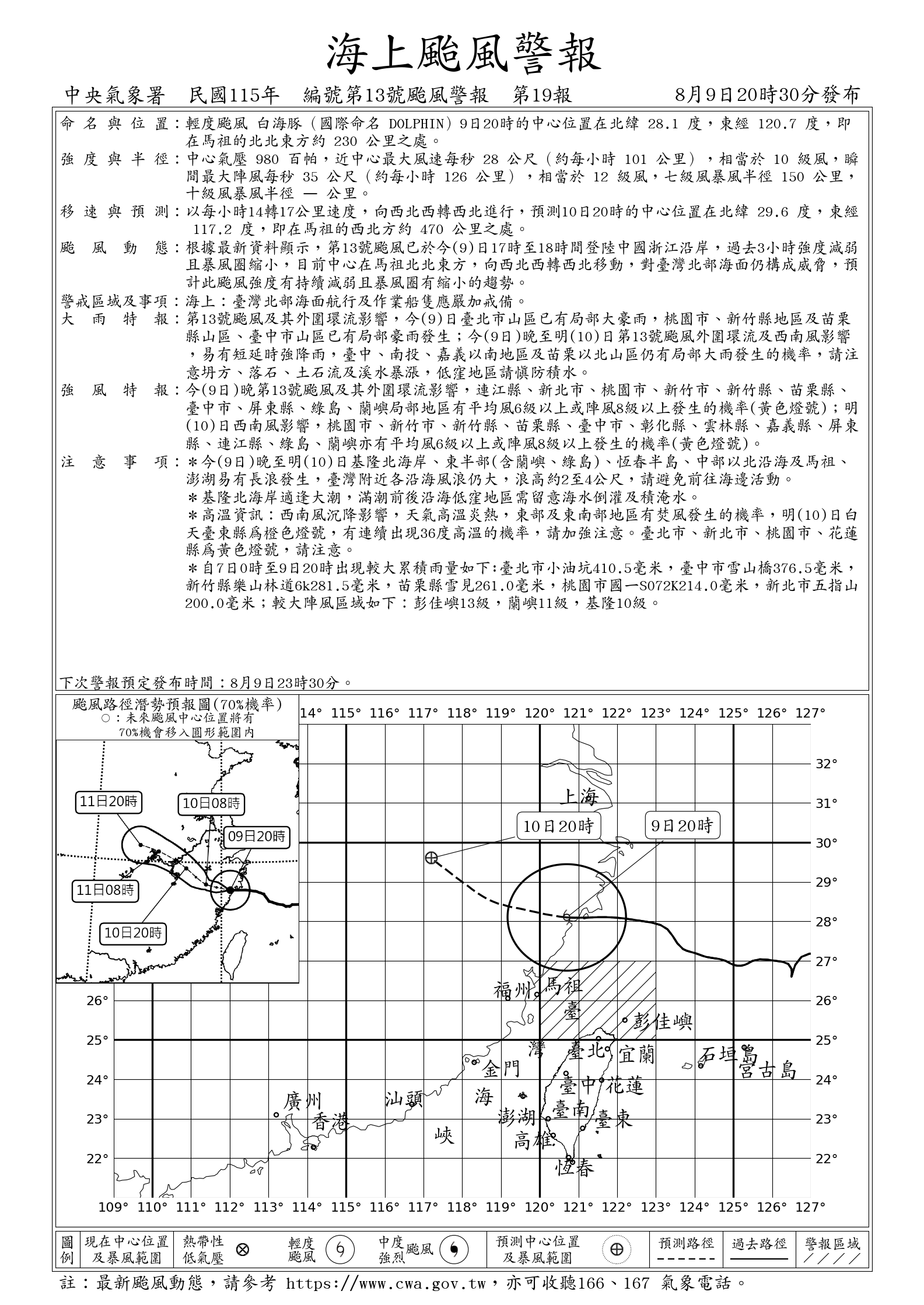 颱風警報單